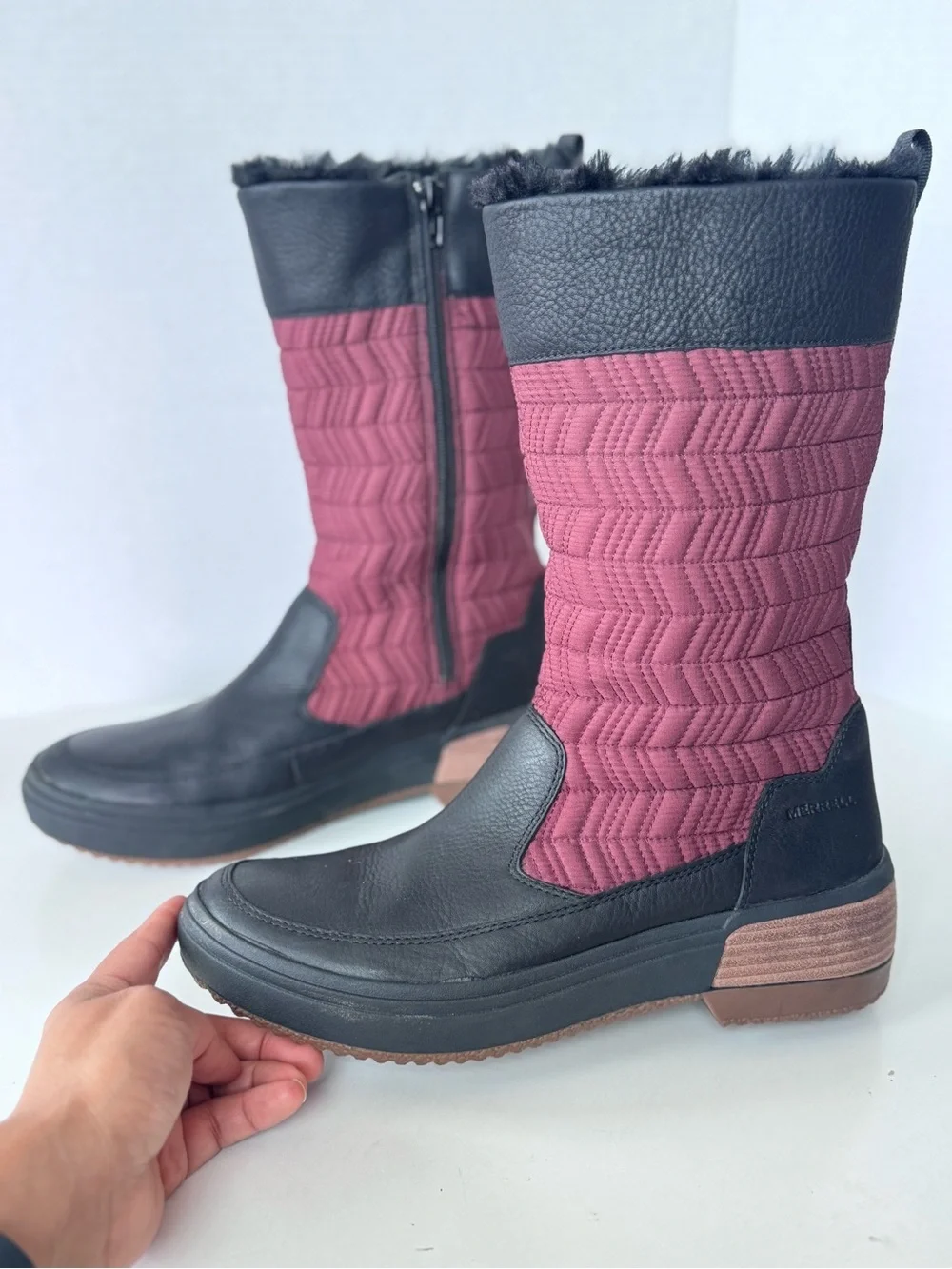Merrell Haven Polar Quilted Lined Winter Tall Waterproof Boots Women’s Size 9